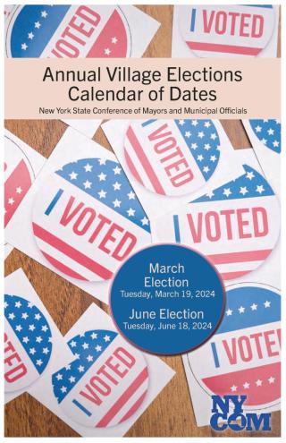 2024 Calendar of Dates for Annual Village Elections
